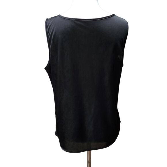 Damee Inc Black Mesh Soutache Zip Jacket & Matching Tank Top Twinset Sz L - Picture 14 of 16